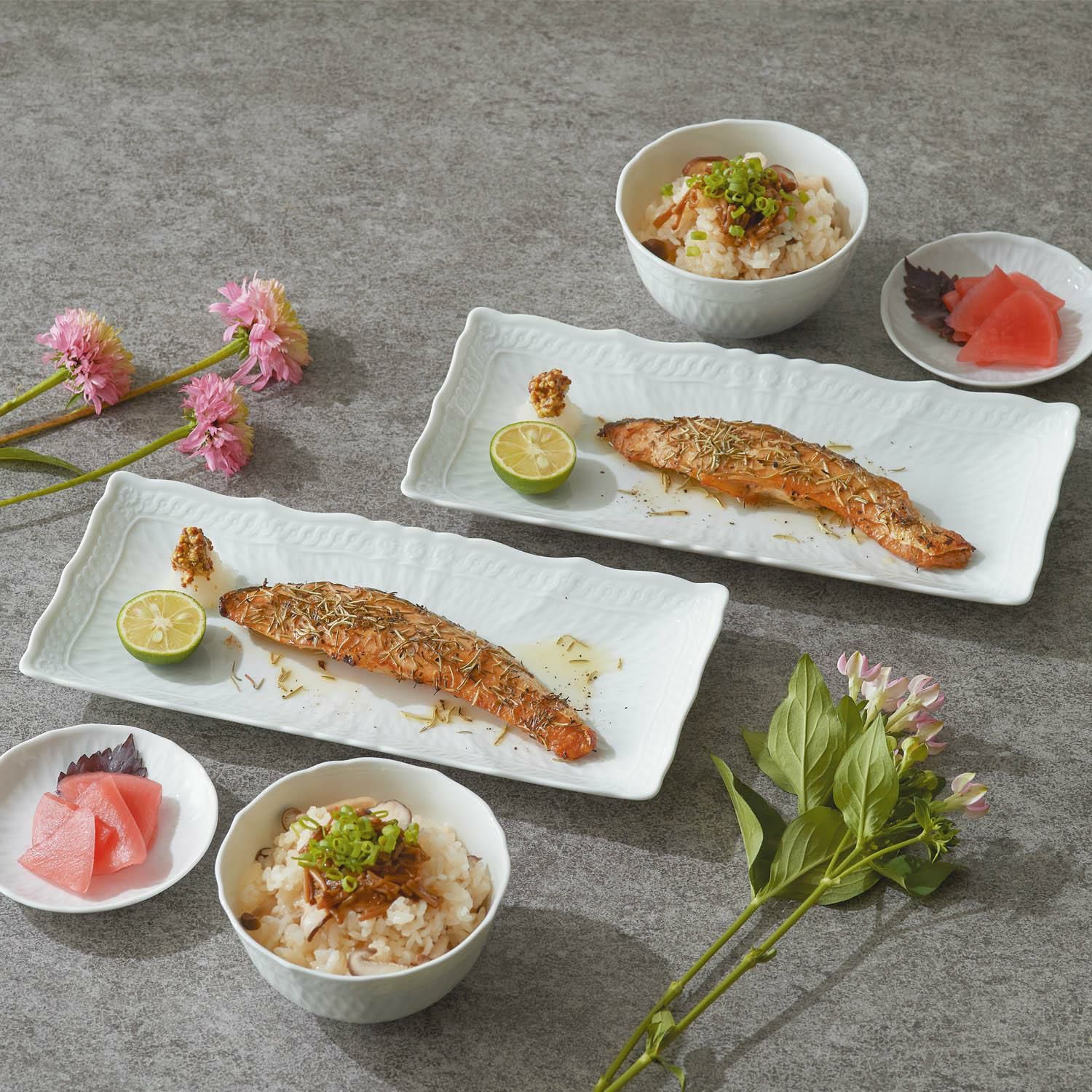 Hinh anh 5: Bo suu tap do su Noritake cho can bep hien dai, bao gom bat com, dia phang, tach tra, to sau long va dia cham.