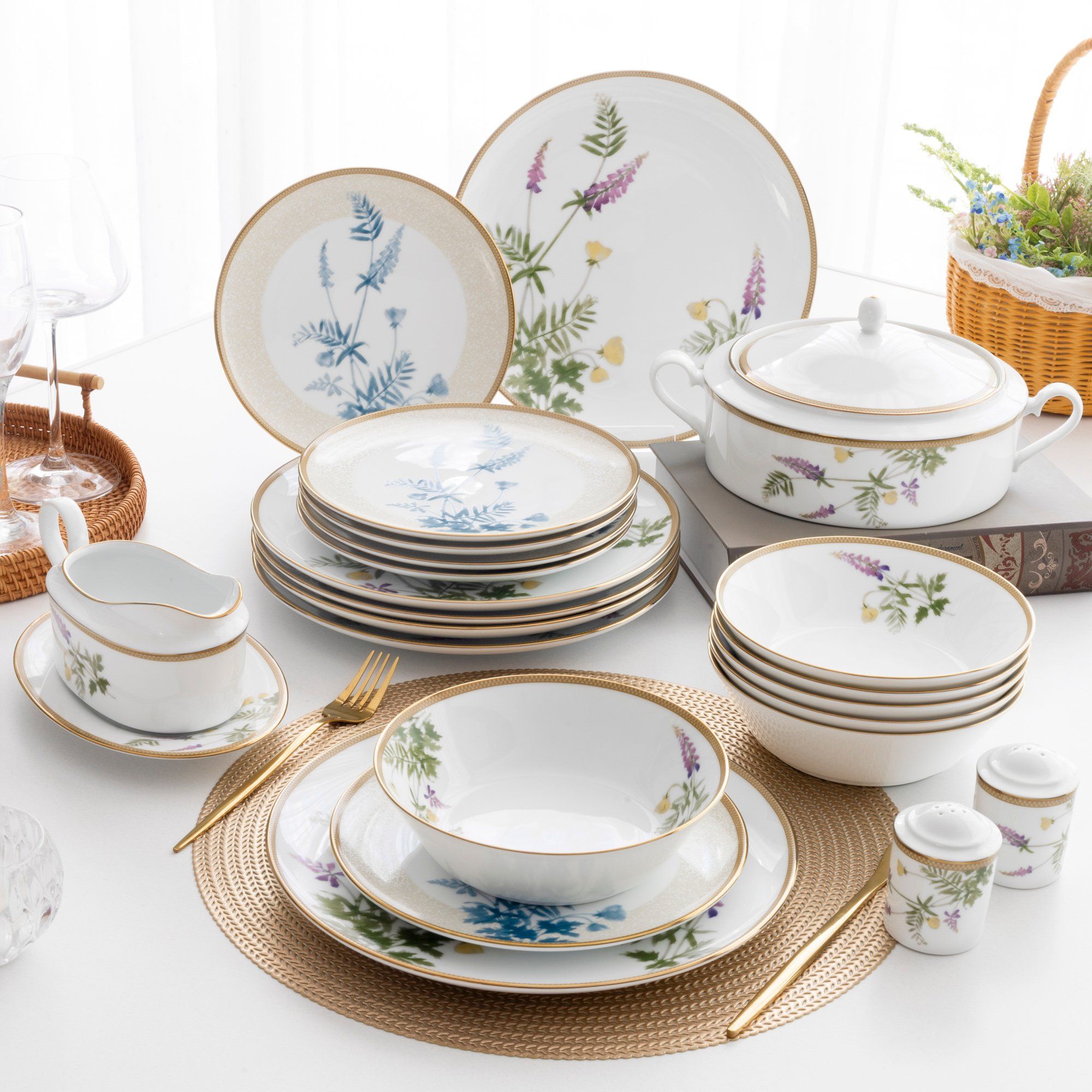 Hinh anh 5: Bat dia gom su Noritake cao cap, bieu tuong van hoa ban an Nhat Ban