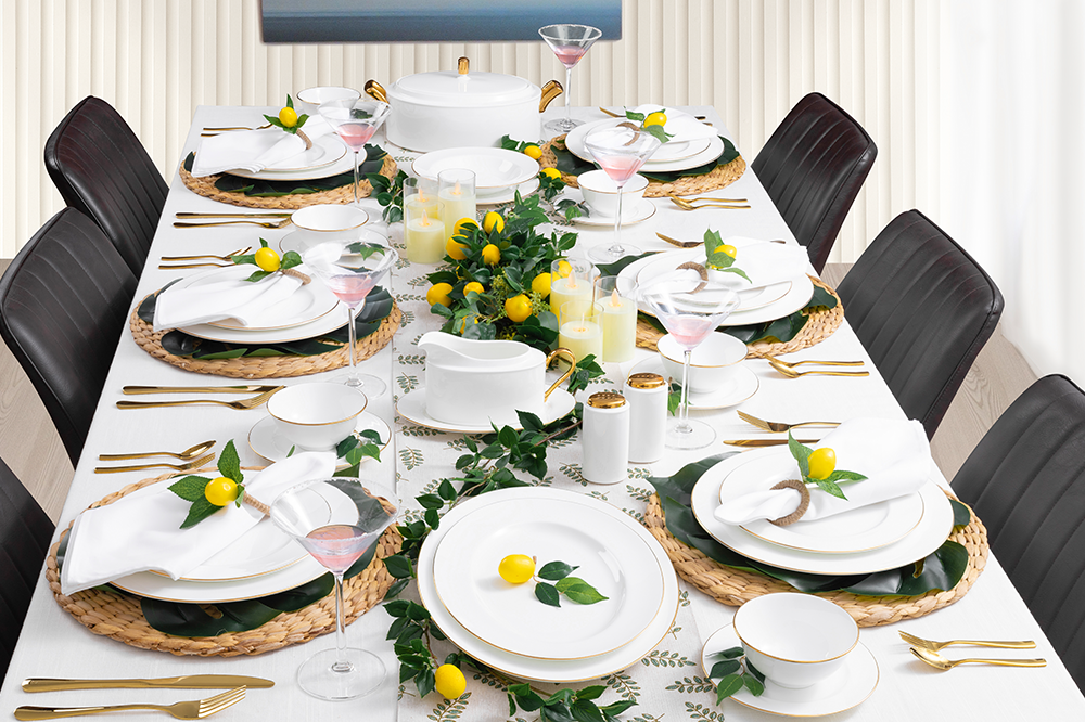 Gốm sứ trắng – Cách phối bàn ăn để tôn vẻ sang trọng và tinh tế